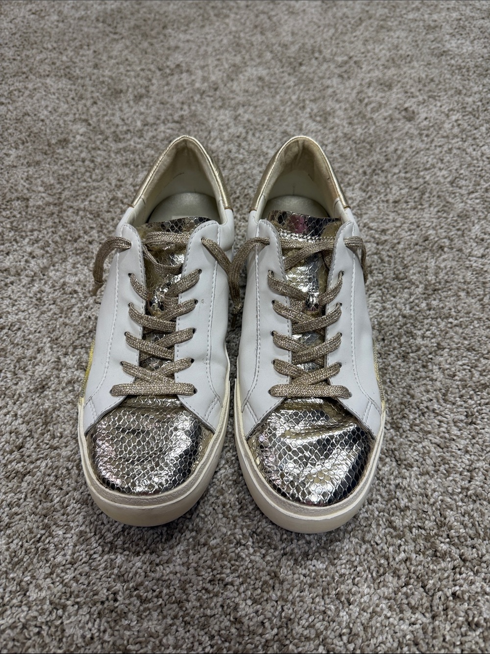 Dolce Vita Sneakers with Gold Metallic Accents